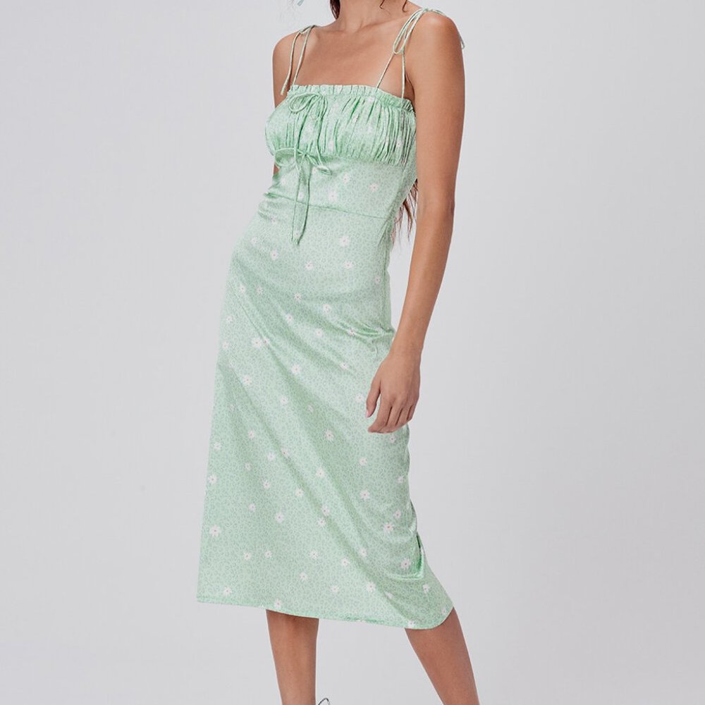 For Love & lemons Robin Cheetah Midi Dress NWT